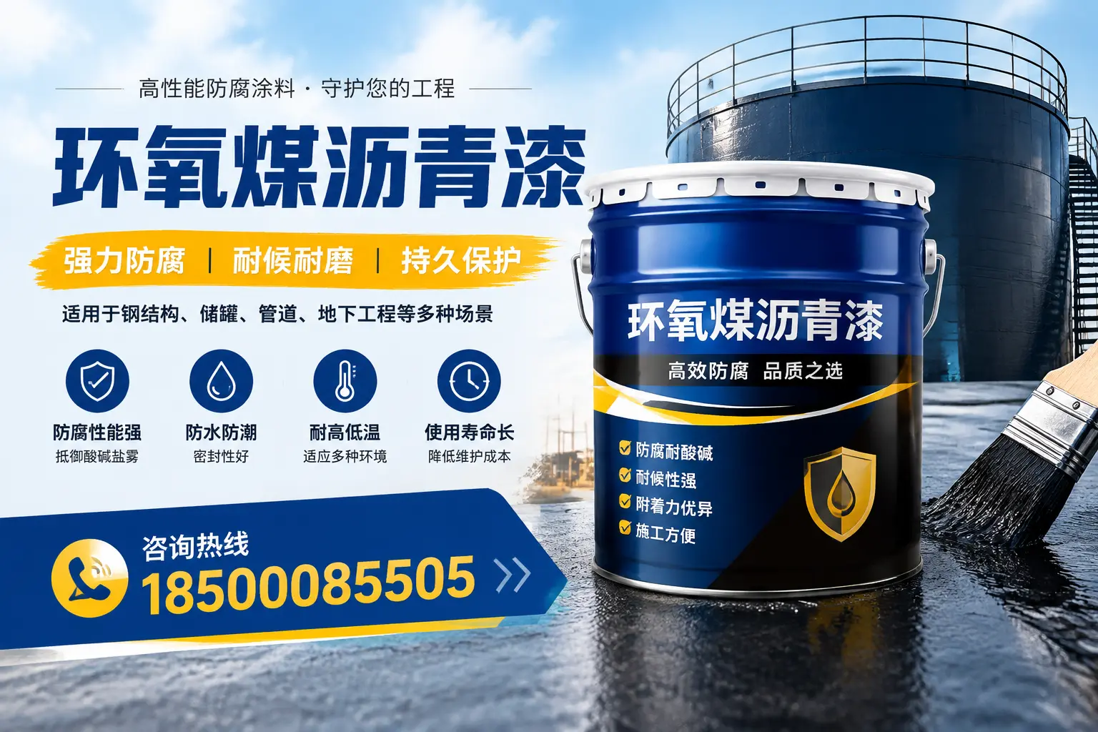 环氧煤沥青漆在工业中的应用,隆化企业的选择
